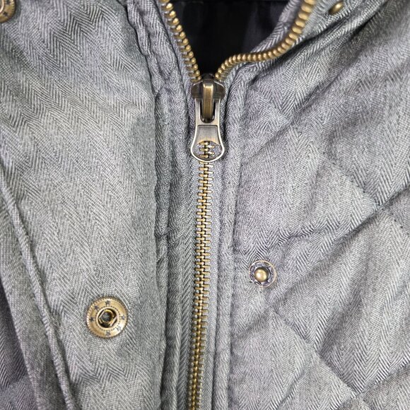Womens Magellan Gray Willow Creek Quilted Vest Full Zip & Button Classic Fit XS - Picture 3 of 10